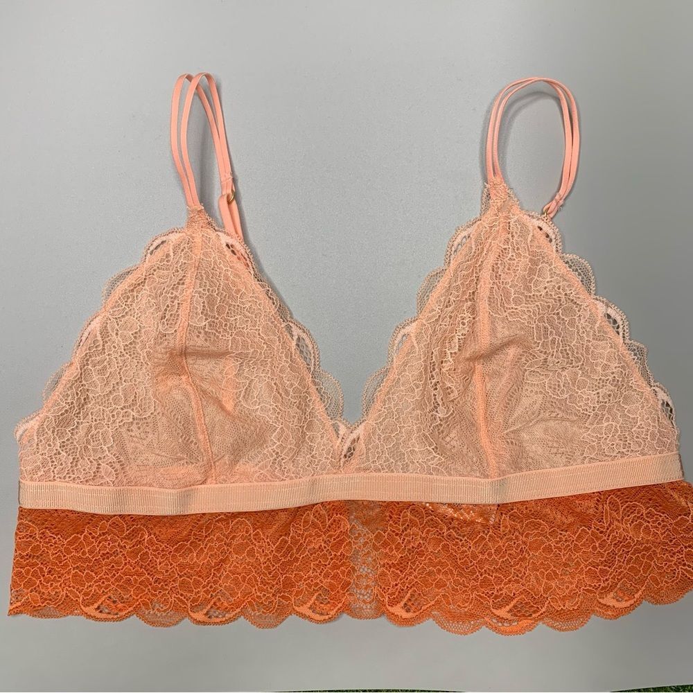 NWOT Madewell women’s Lace Liana Longline wireless Bralette size large
